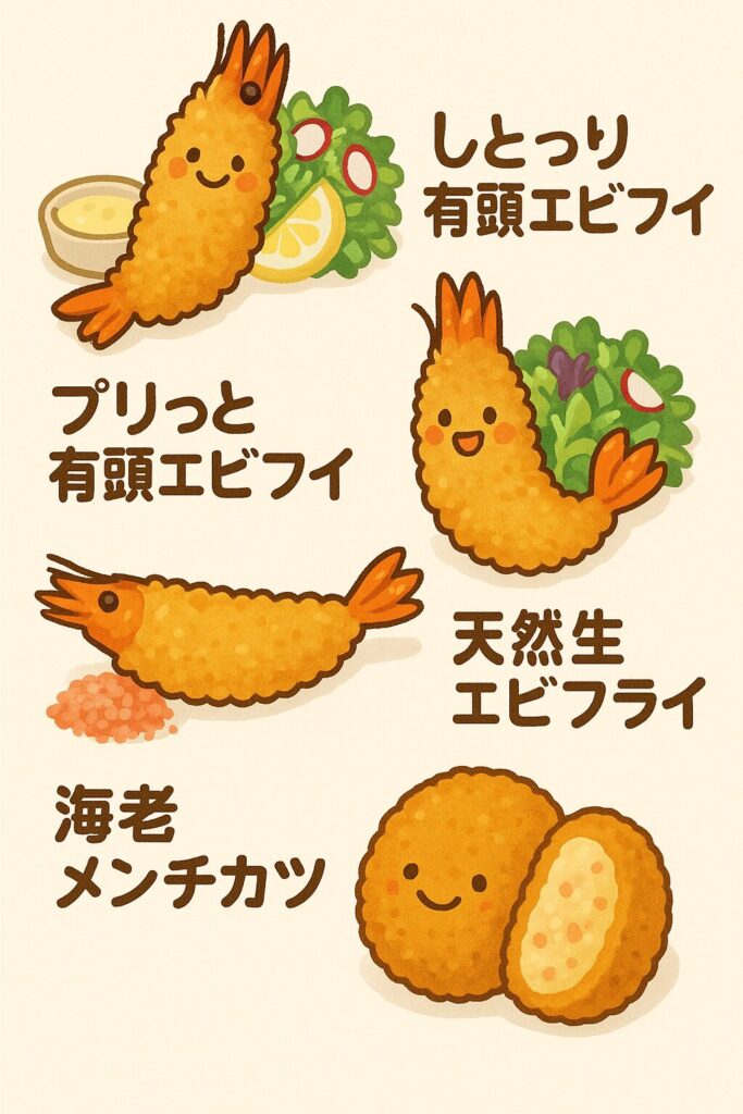 エビフライ4種盛り
